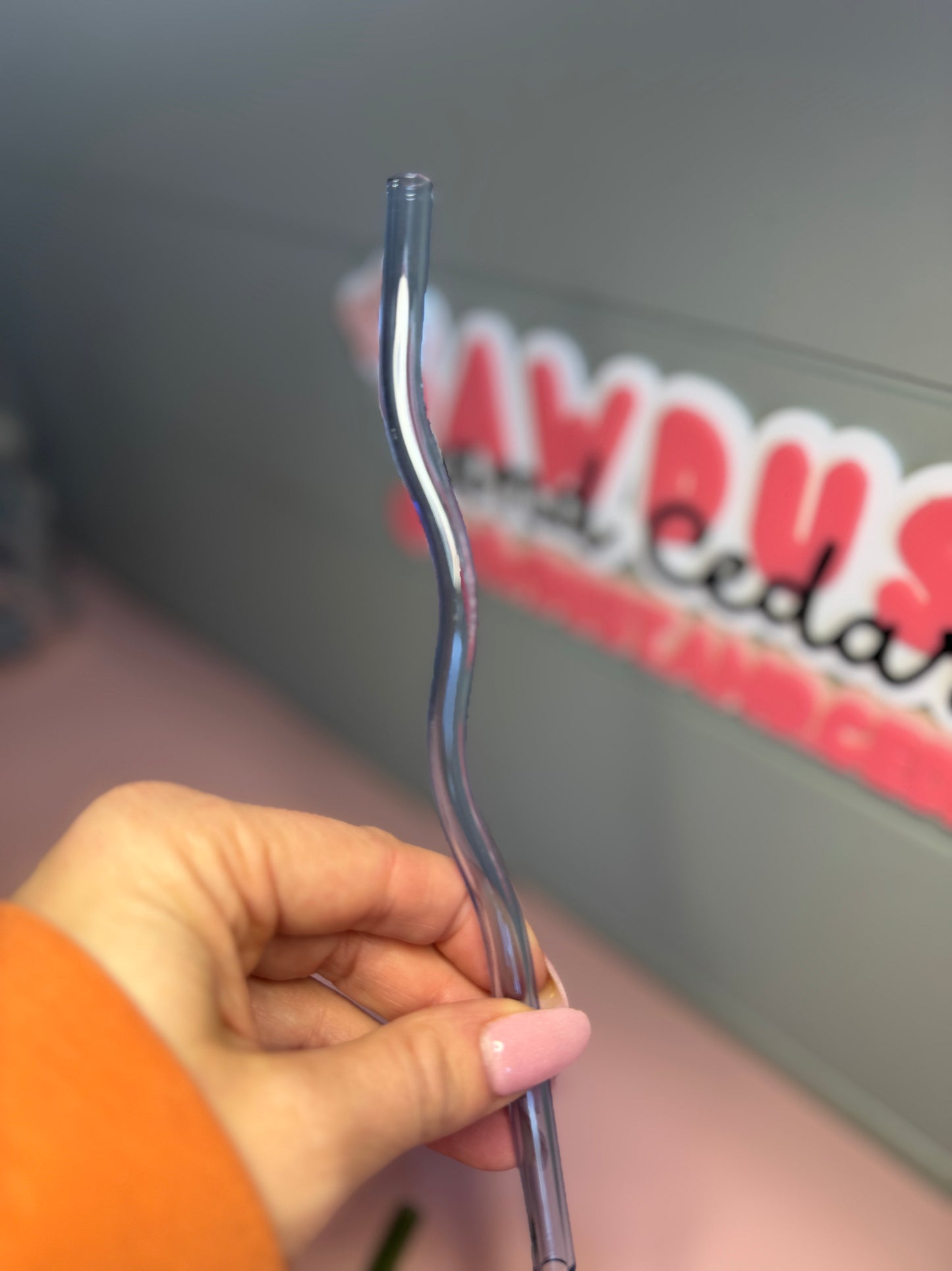 Wavy Glass Straw