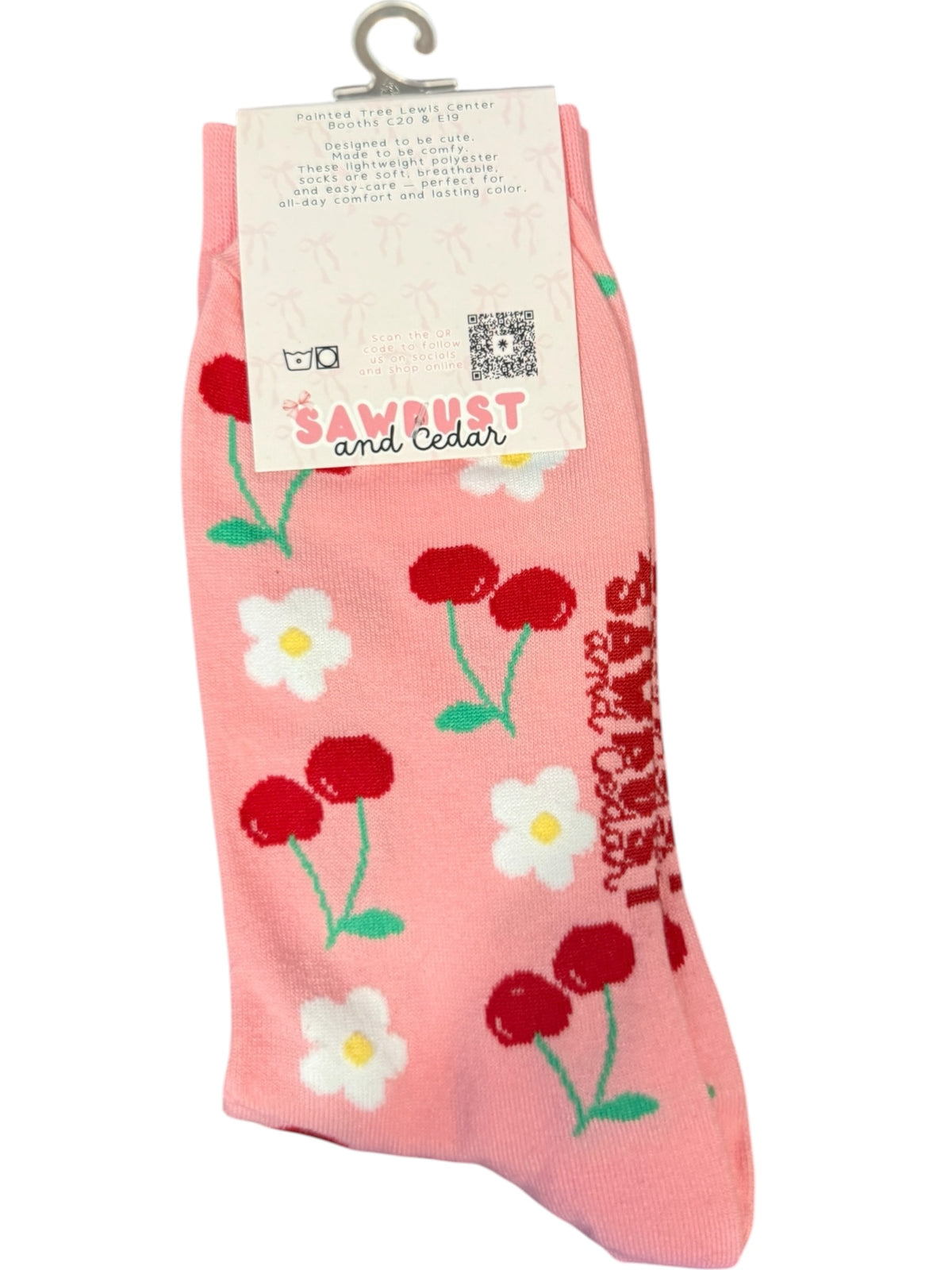 Cherry Socks Unisex Crew Cotton For Everyday Comfort – Sawdust and Cedar