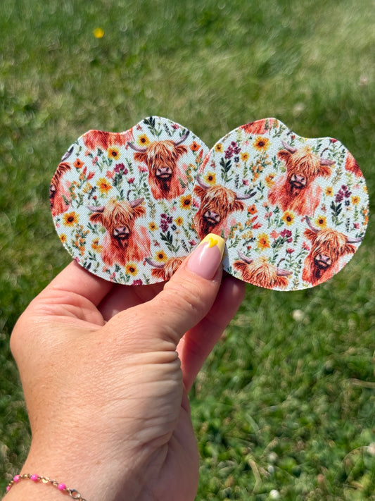 Highland Cow Car Coaster