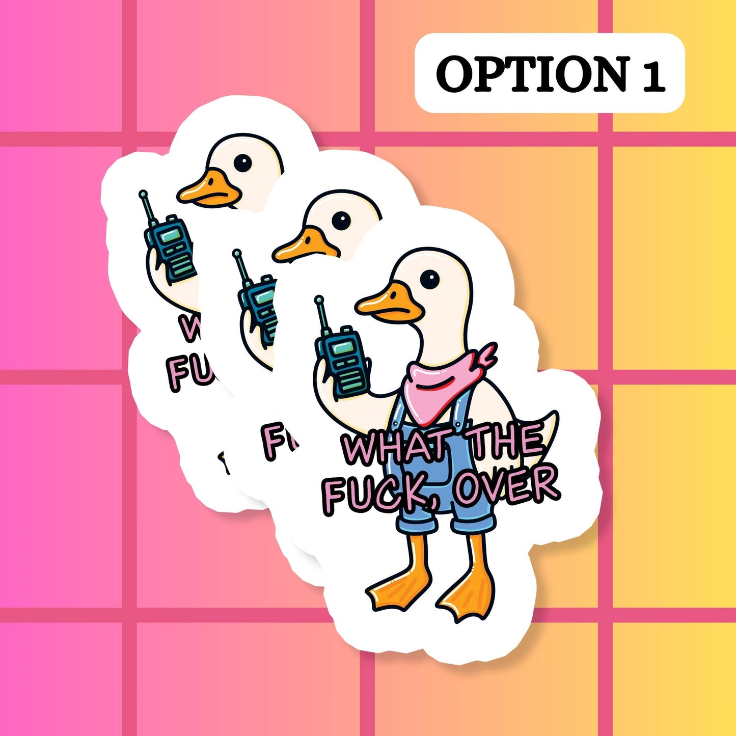 Dark Humor Funny Ducks Waterproof Vinyl Sticker