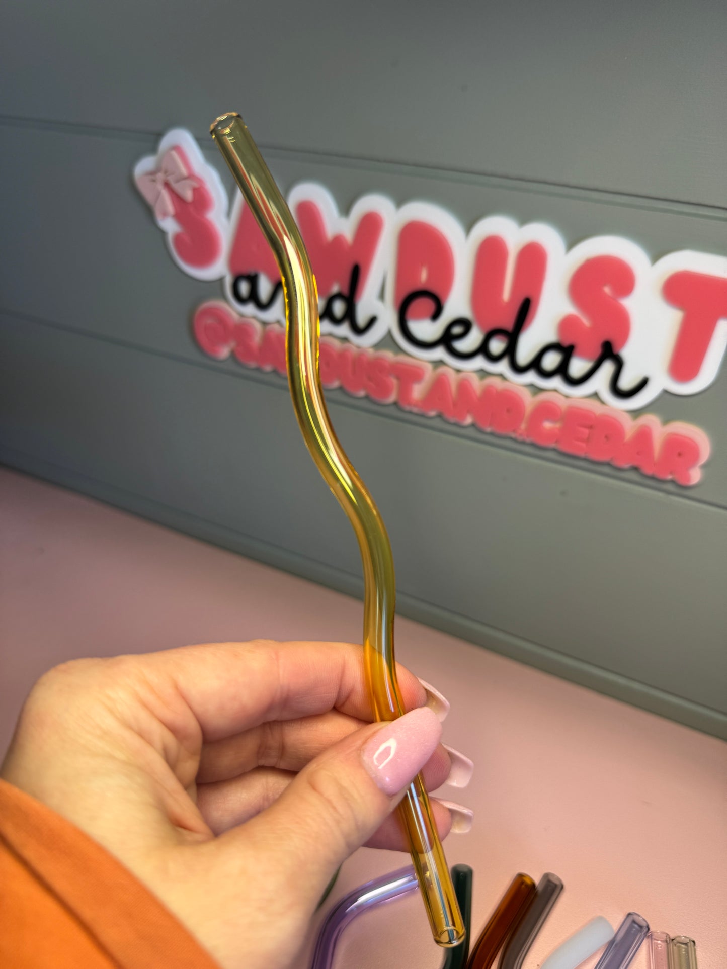 Wavy Glass Straw