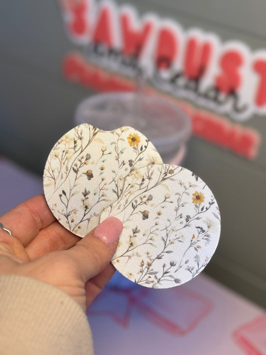 Rustic Wildflower Car Coasters