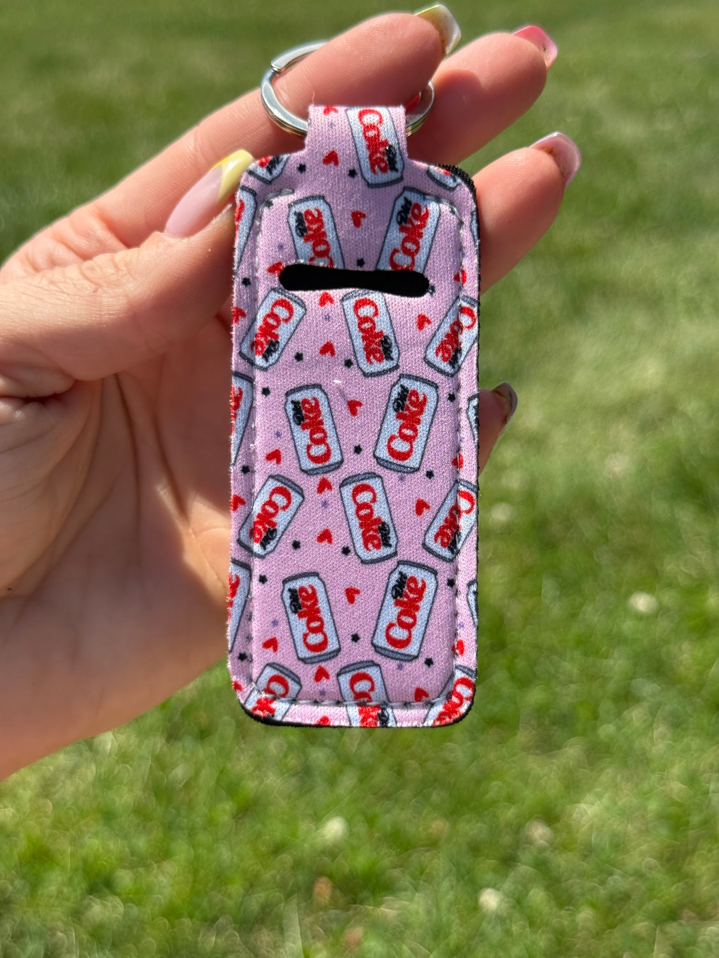 Diet Coke Chapstick Holder Keychain
