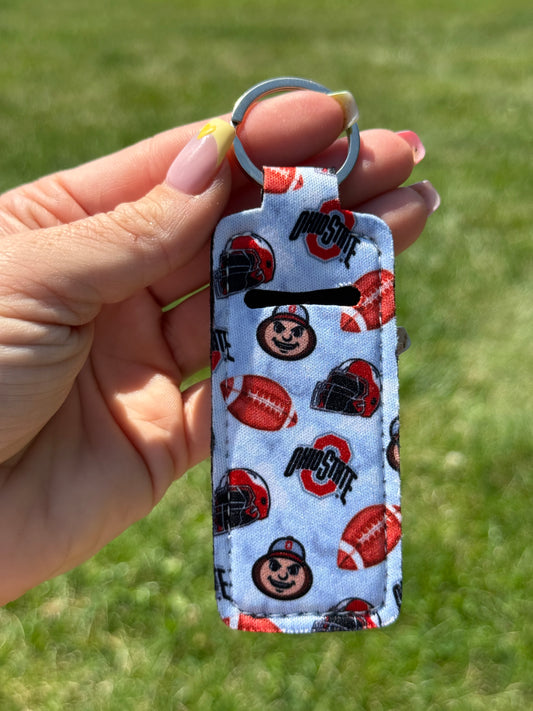 Ohio Chapstick Holder Keychain