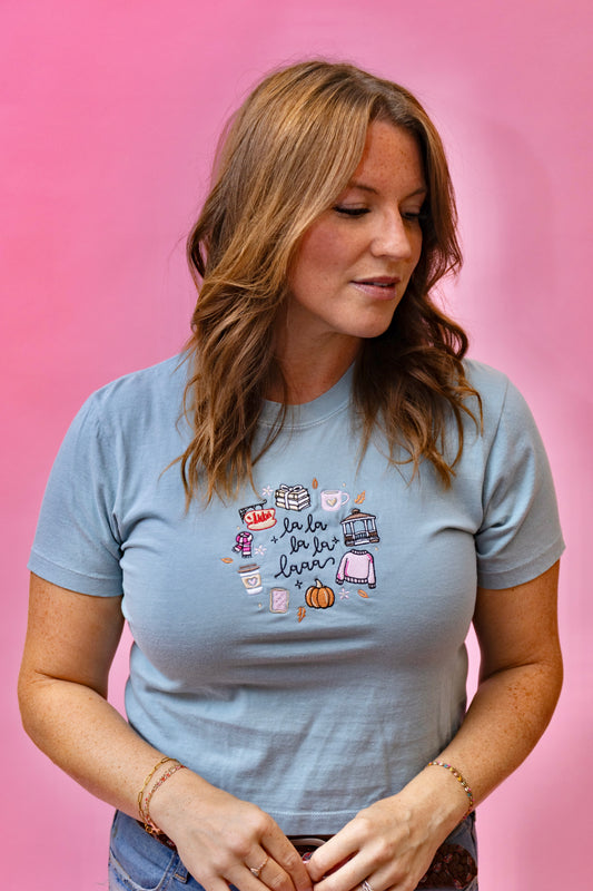 La la Stars Hollow Embroidered Tee