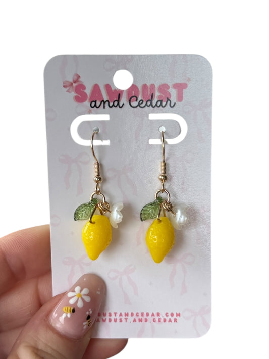 Lemon Dangle Earrings