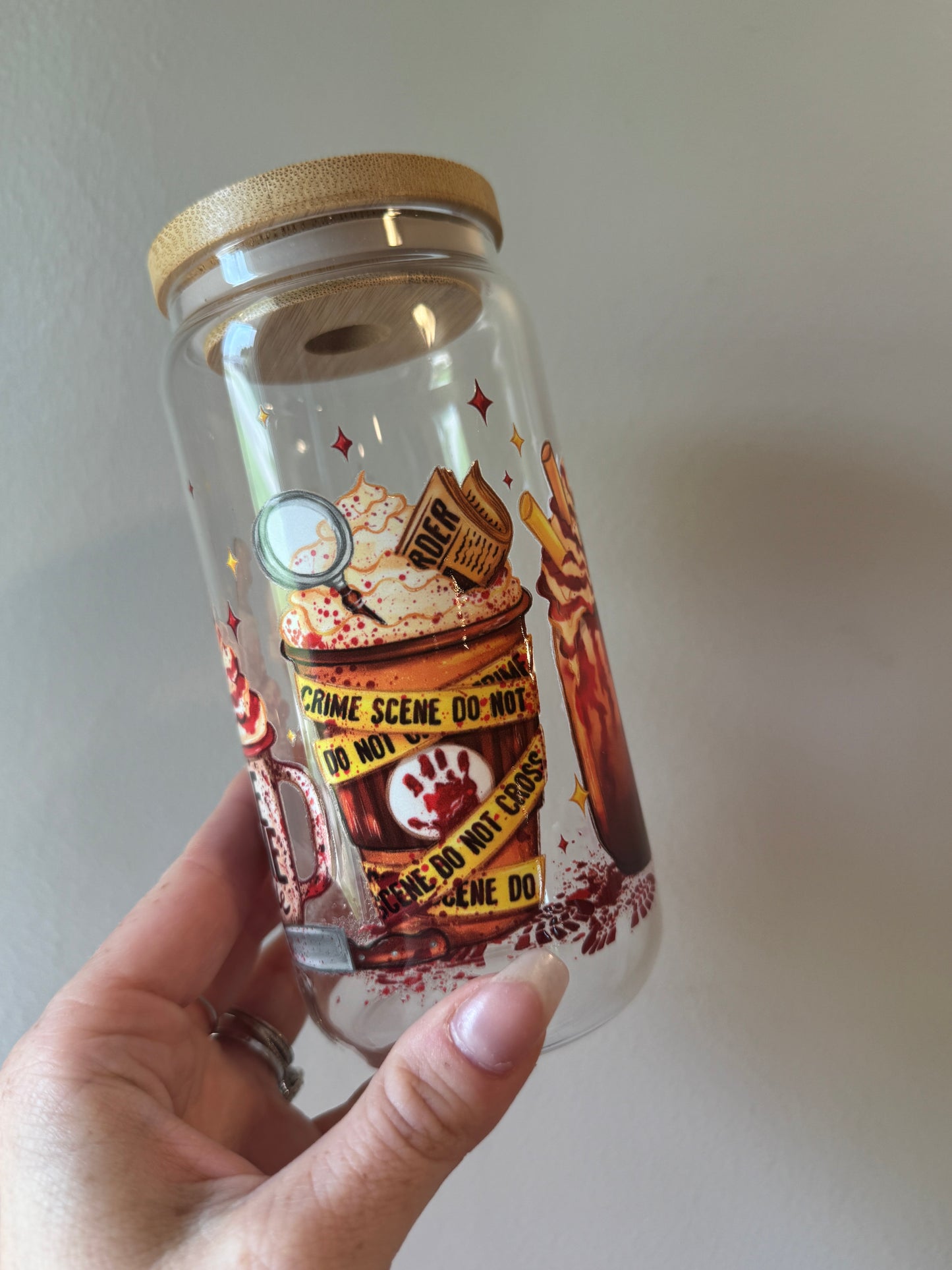 True Crime Junkie Glass