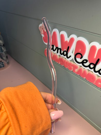 Wavy Glass Straw