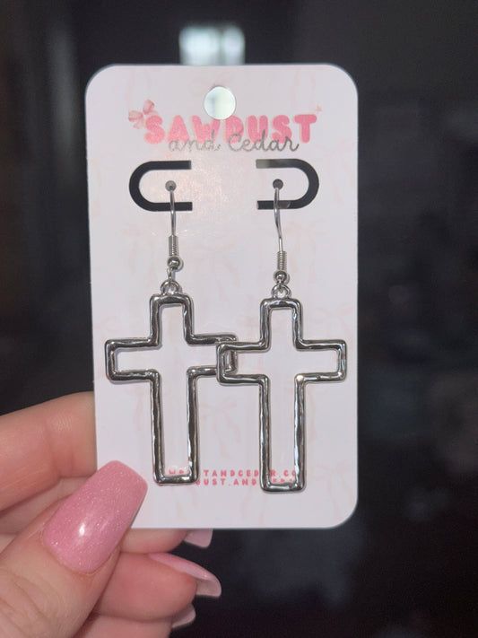 Silver Faith Earrings