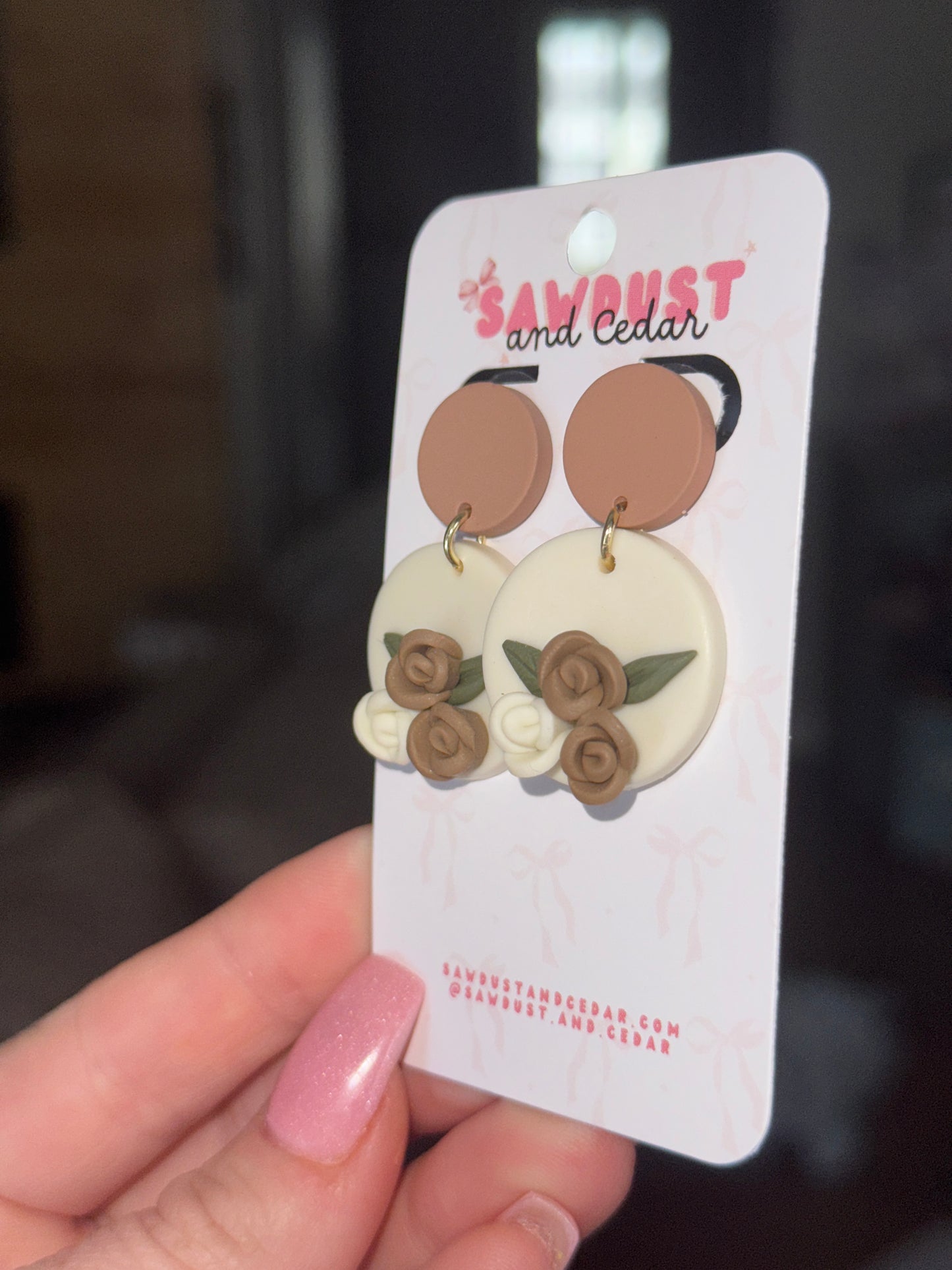 Vintage Rosebud Earrings