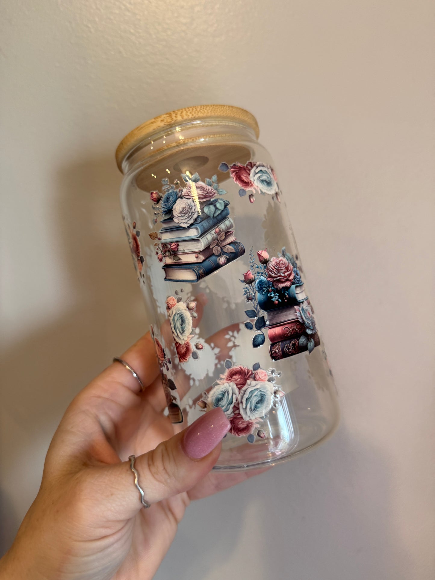 Moody Book Lover Glass Cup