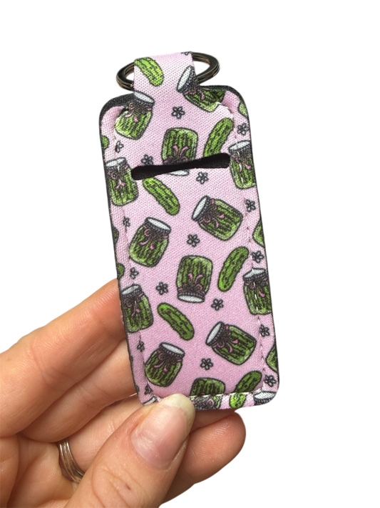 Pickles Chapstick Holder Keychain