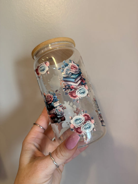 Moody Book Lover Glass Cup
