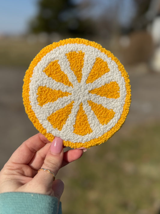 Lemon Twist Mug Rug Coaster
