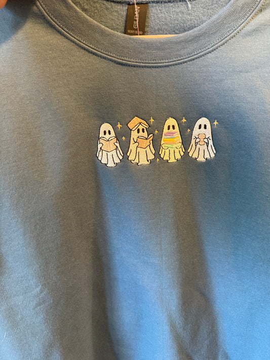Ghost Reader Embroidered Crewneck