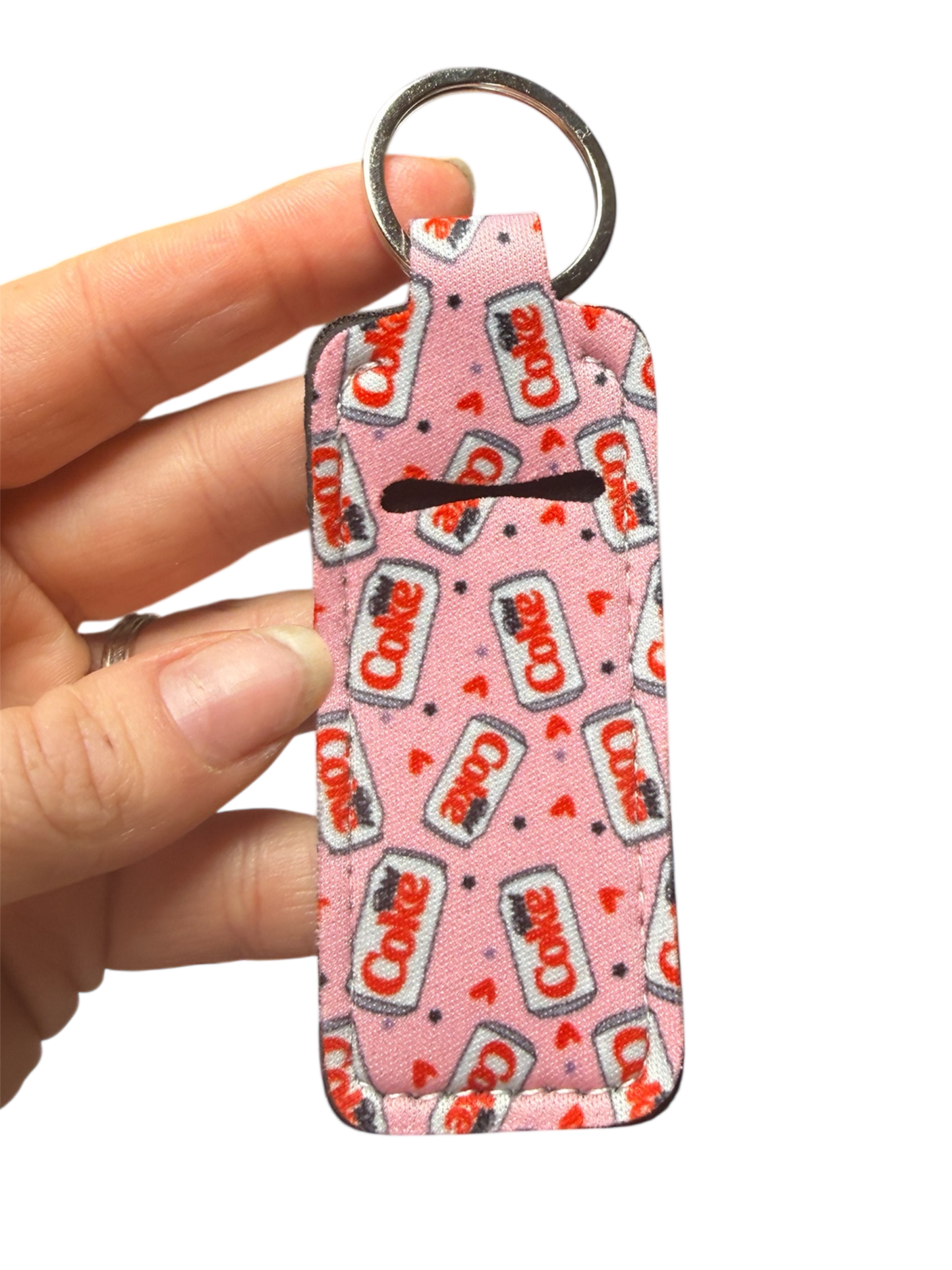 Diet Coke Chapstick Holder Keychain
