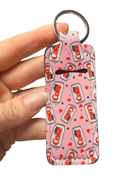 Diet Coke Chapstick Holder Keychain