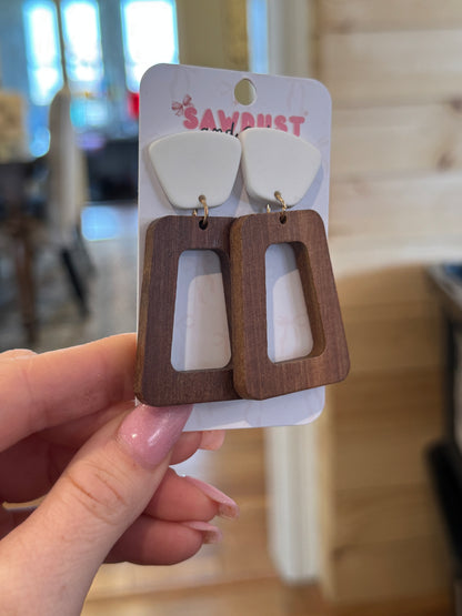 Harbor wood earrings