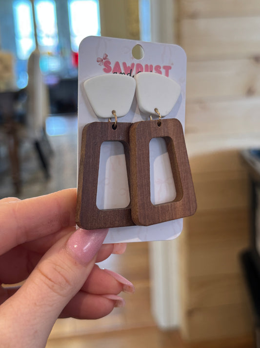 Harbor wood earrings