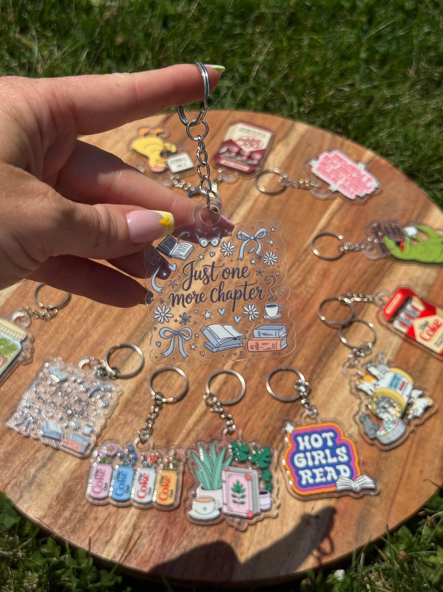 Just One More Chapter Keychain or Hanger