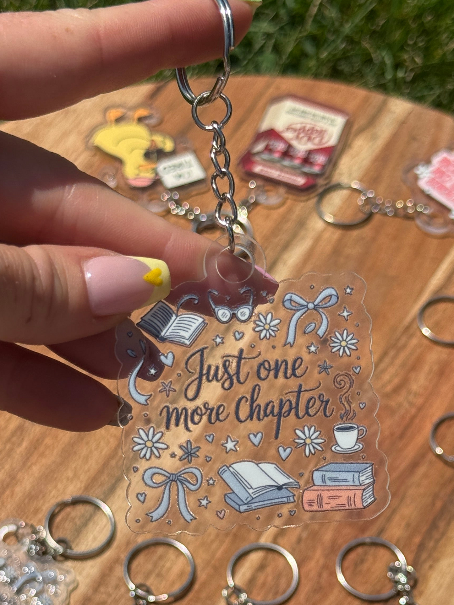 Just One More Chapter Keychain or Hanger