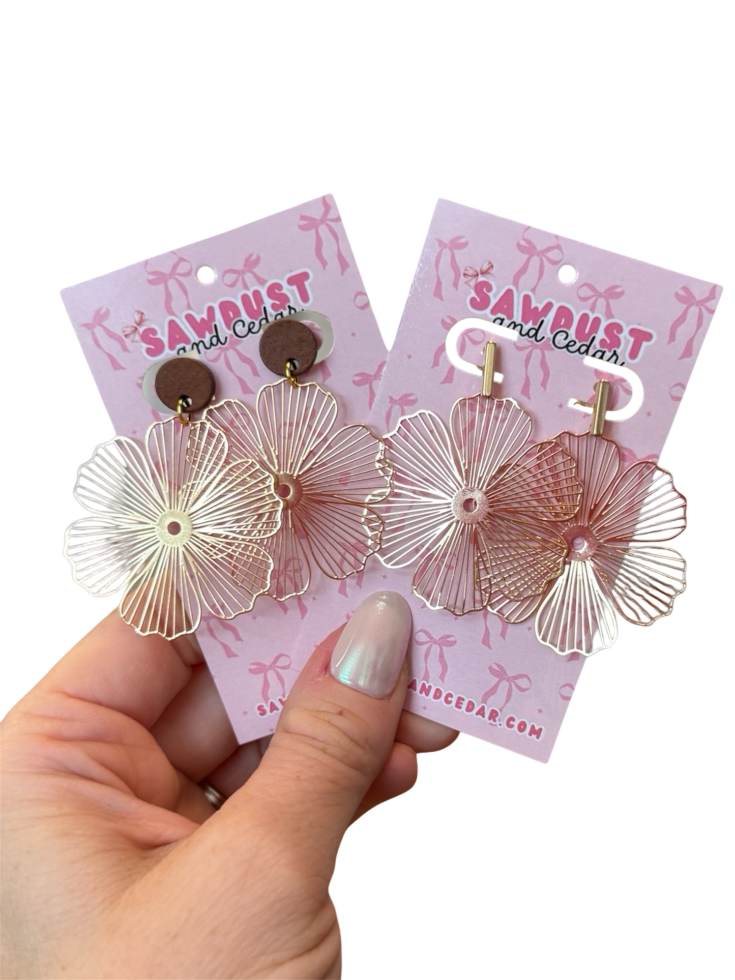 Gold Flower Earrings