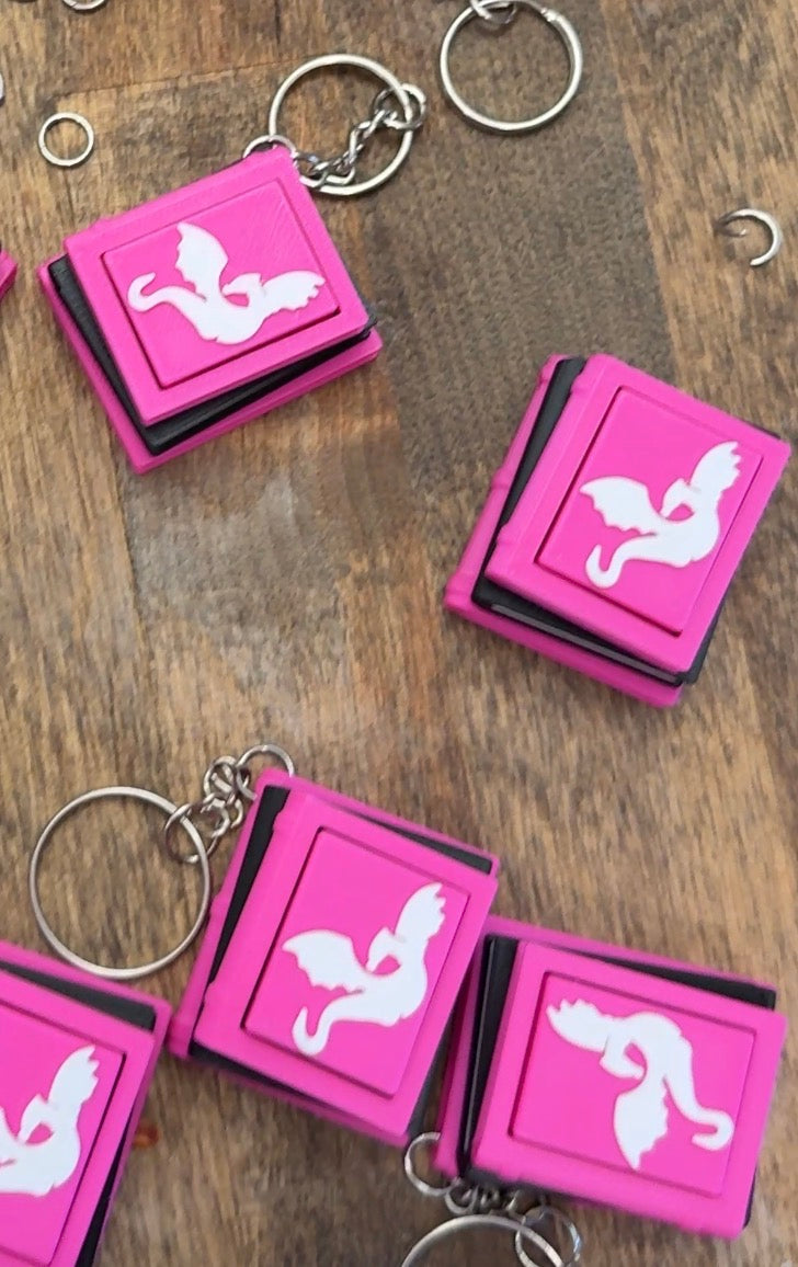 Dragon Book Stack Fidget Clicker - Sawdust and Cedar
