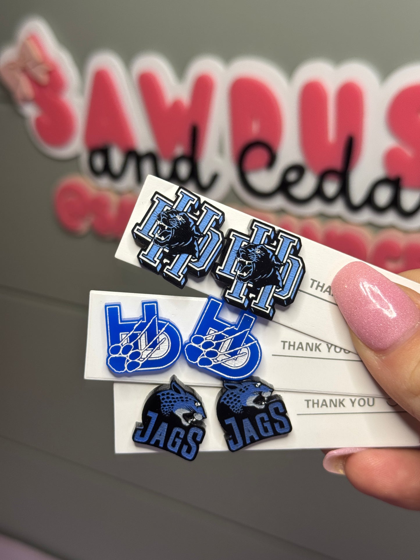Hand-Painted Acrylic Spirit Earrings – Custom Pride Jewelry