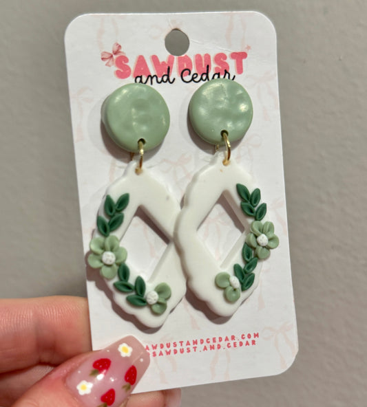 Garden Gate Clay Earrings