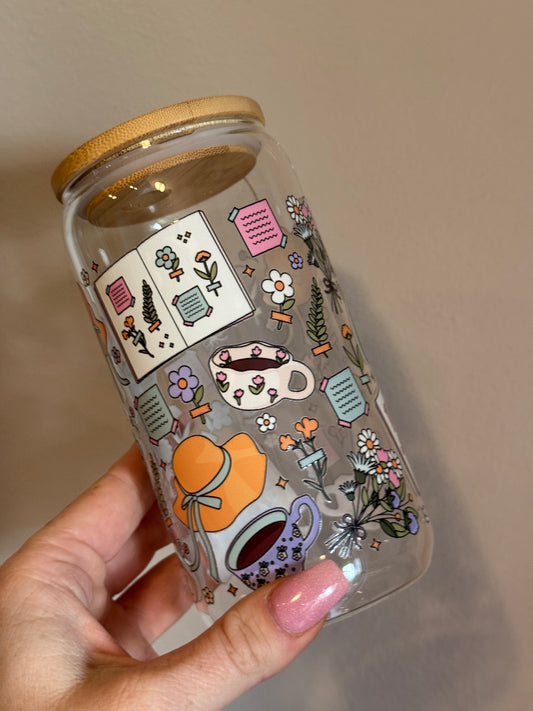 Cottagecore Aesthetic Glass Cup