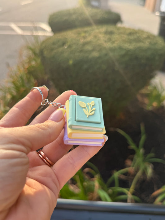 Flower Book Stack Fidget Clicker - Sawdust and Cedar