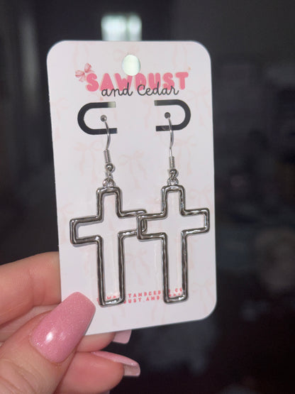 Silver Faith Earrings