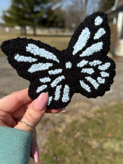Blue Butterfly Mug Rug Coaster