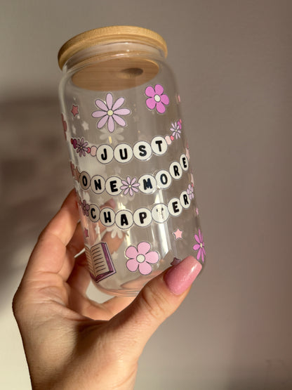 Just One More Chapter Glass Cup