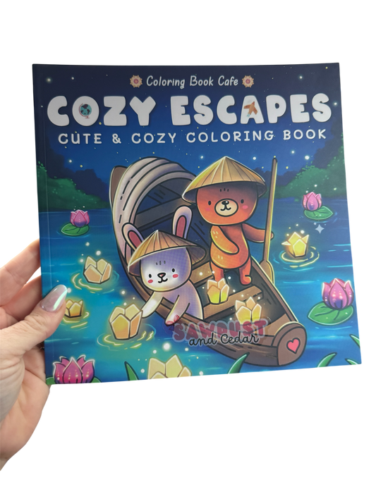 Cozy Escapes Coloring Book - Sawdust and Cedar