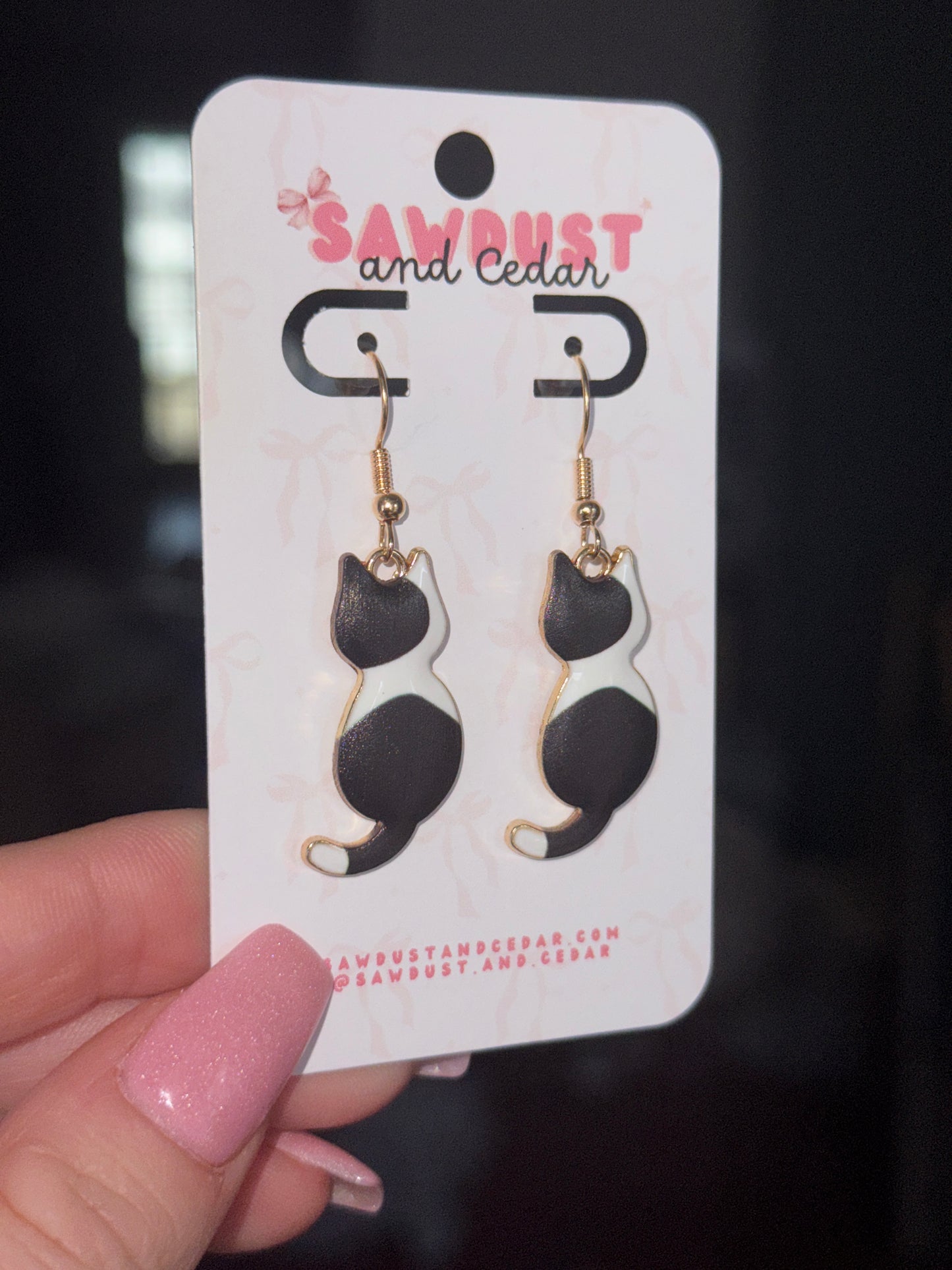 Tuxedo Cat Earrings
