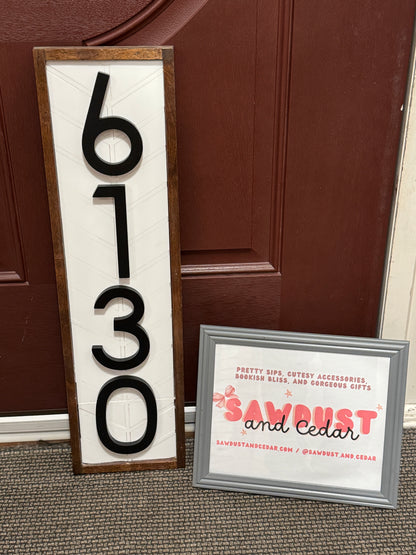 Custom House Numbers Sign
