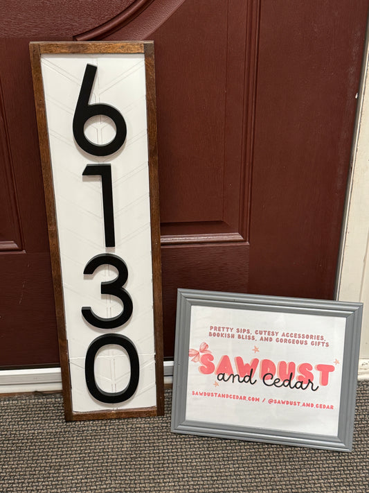 Custom House Numbers Sign