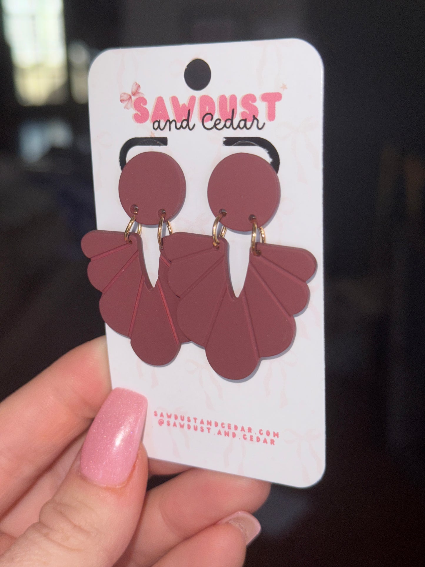 Merlot Bloom Earrings