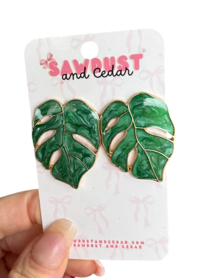 Monstera Muse Earrings