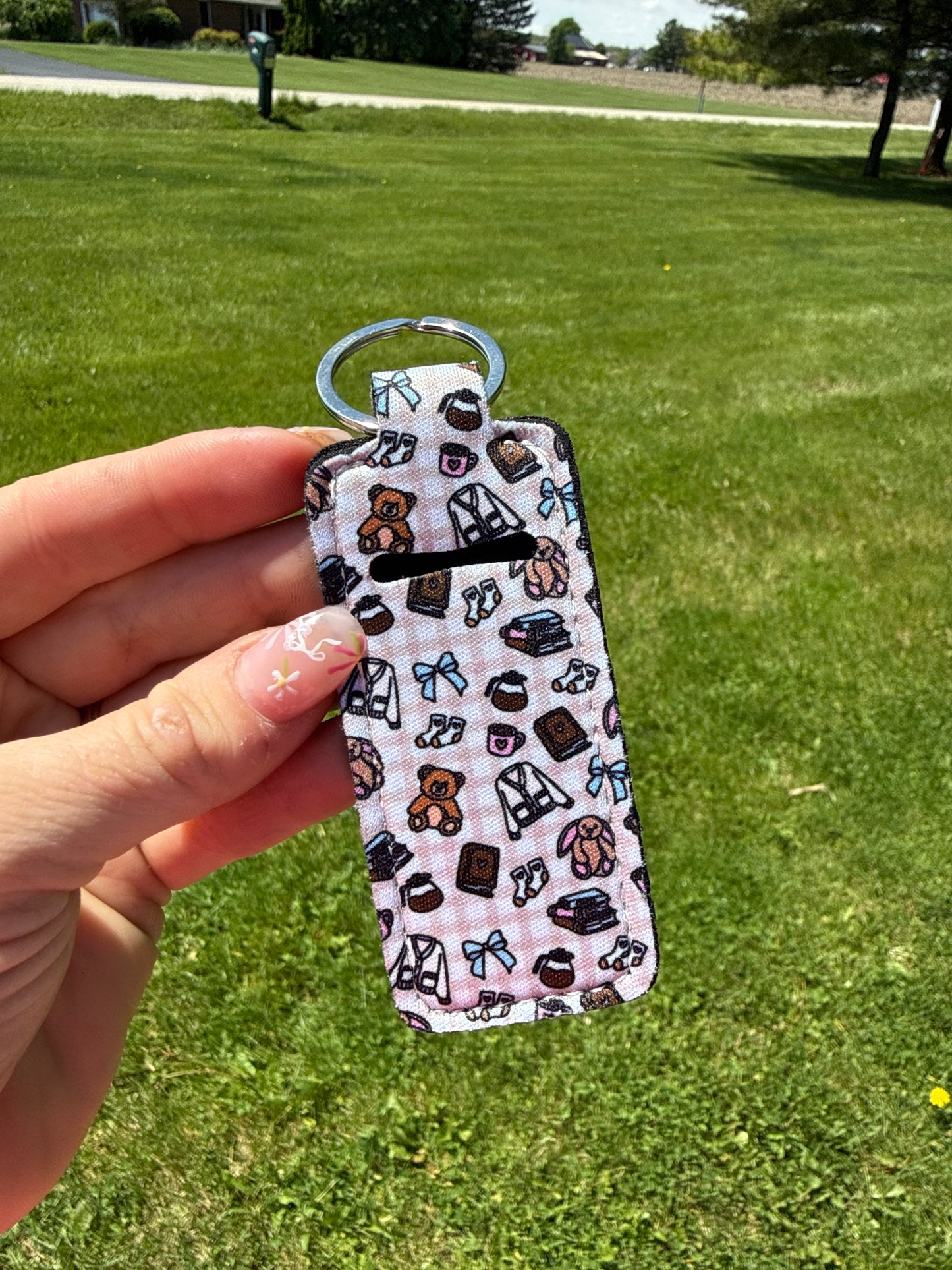Bookish Homebody Chapstick Keychain