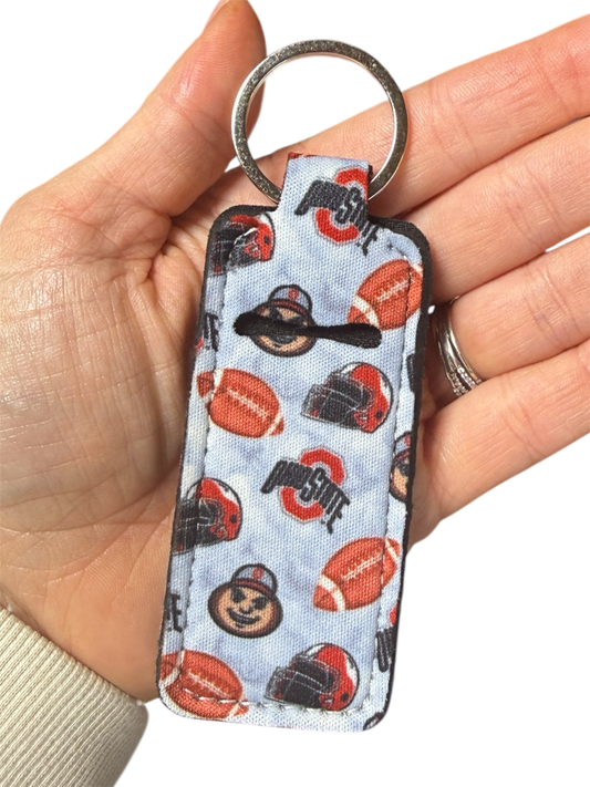 Ohio Chapstick Holder Keychain