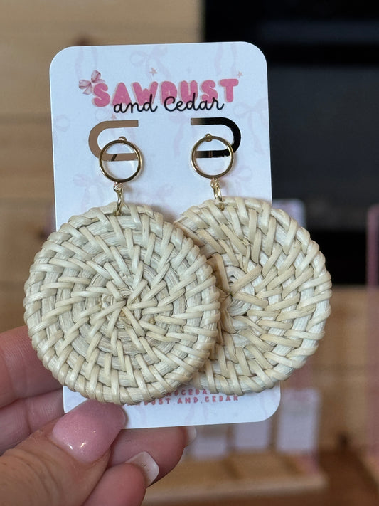 Sunny Woven Hoop Earrings