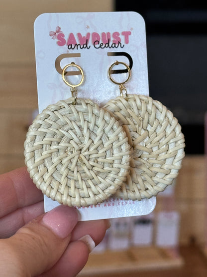 Sunny Woven Hoop Earrings