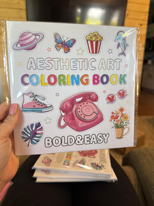 Aesthetic Art Coloring Book – Bold & Easy