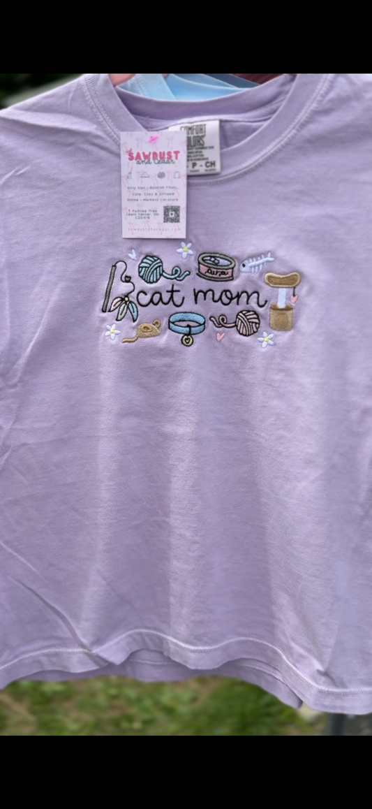 Cat Mom Crop Tee