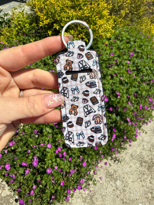 Bookish Homebody Chapstick Keychain
