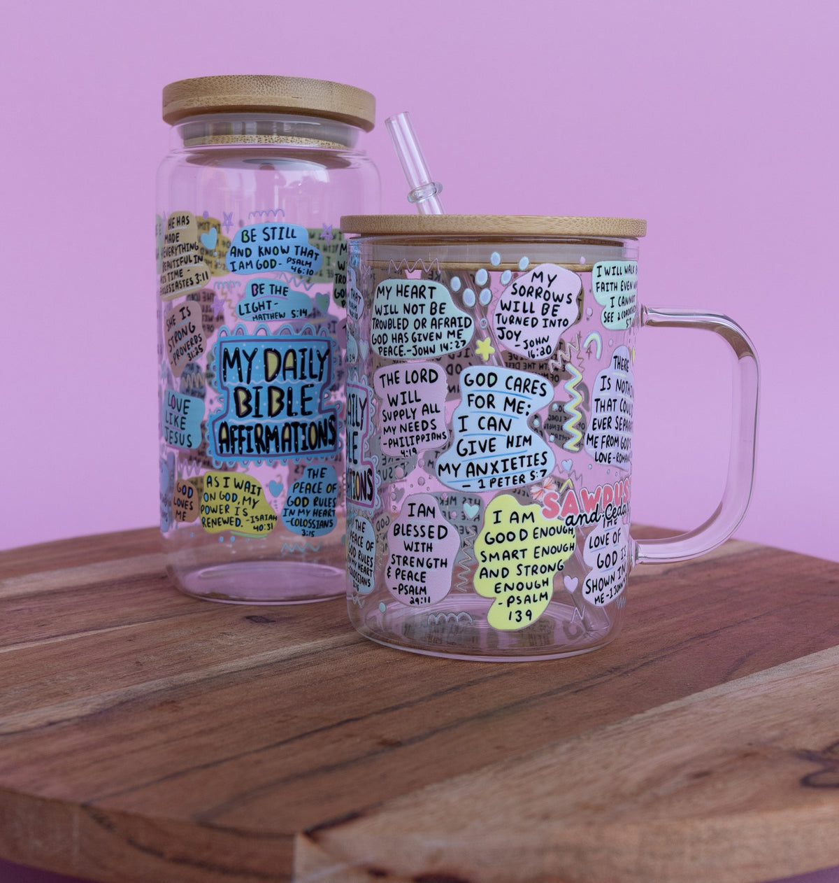 Daily Bible Affirmations Glass