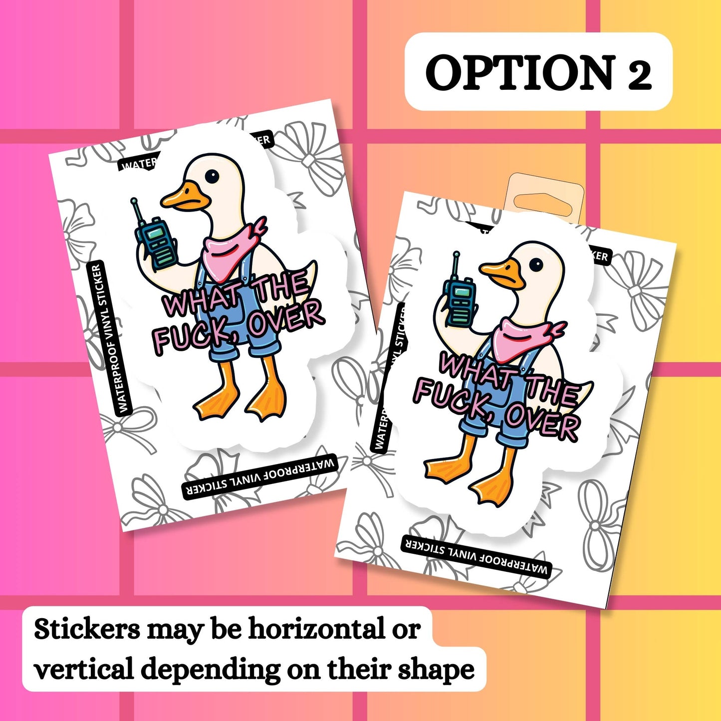 Dark Humor Funny Ducks Waterproof Vinyl Sticker