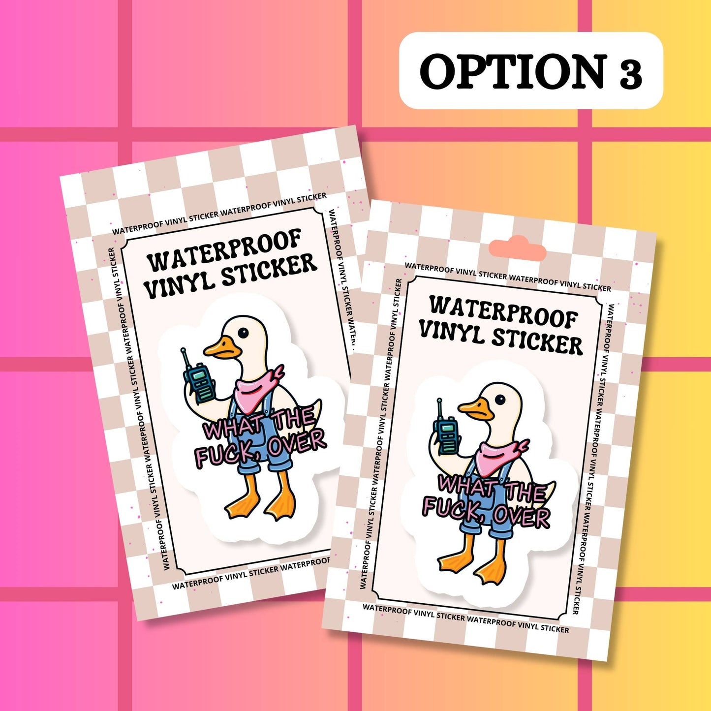 Dark Humor Funny Ducks Waterproof Vinyl Sticker